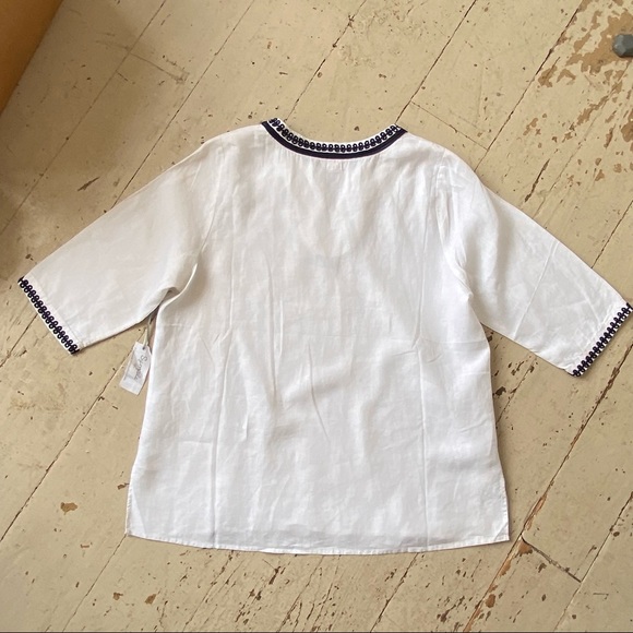 ❤️HP❤️ Simply NYC Linen Embroidered Soutache BoHo Tunic Top - Picture 2 of 15